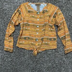 Adorable Mustard Aztec Shirt